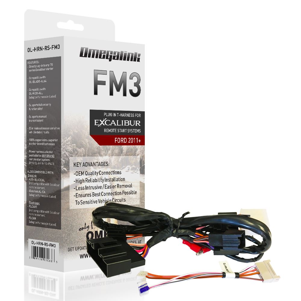 Omegalink OL-HRN-RS-FM3 Plug in T-harness for Ford/Lincoln Group vehicles from 2006 and up including standard 80-bit keys.