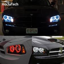 2005 - 2010 Dodge Charger Headlight Color Changing RGB Halo Pre-Built Headlights Assemby