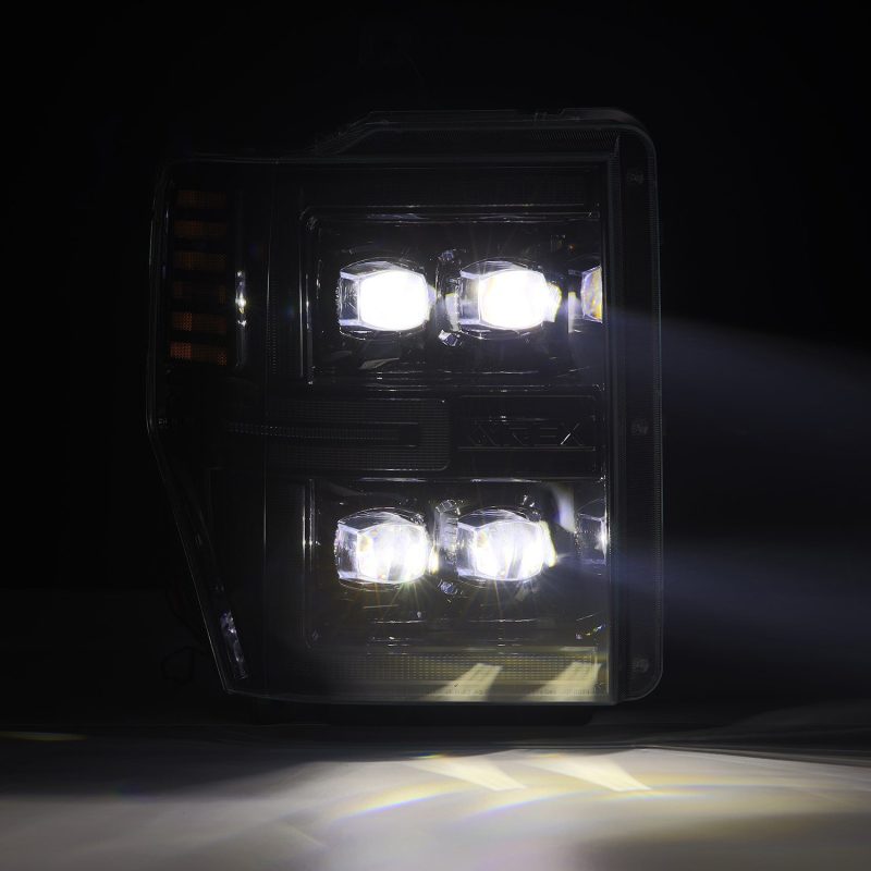 AlphaRex 08-10 Ford Super Duty/Excursion NOVA-Series LED Projector Headlights Alpha-Black
