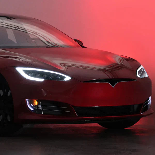AlphaRex 12-21 Tesla Model S NOVA-Series LED Projector Headlights Black