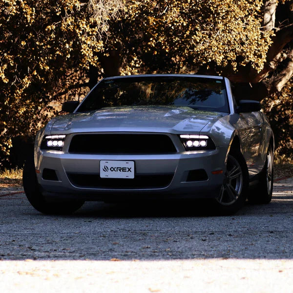 AlphaRex 13-14 Ford Mustang MK II NOVA-Series LED Projector Headlights Black