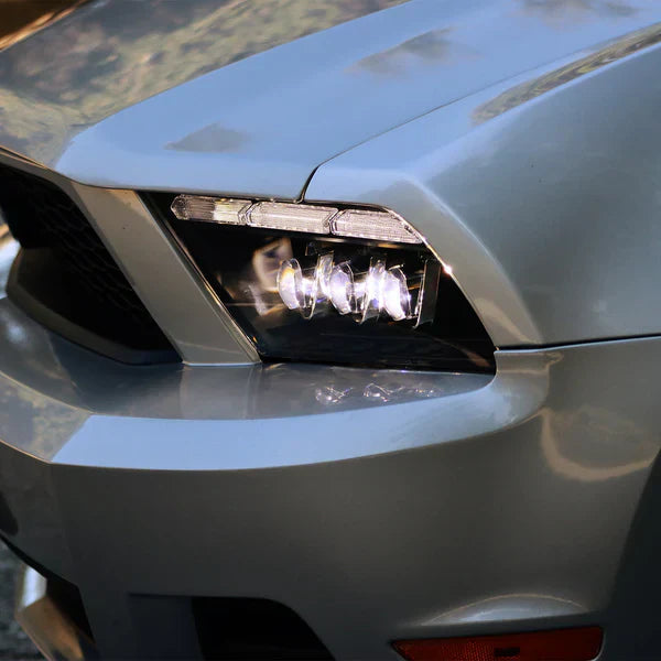 AlphaRex 13-14 Ford Mustang MK II NOVA-Series LED Projector Headlights Black