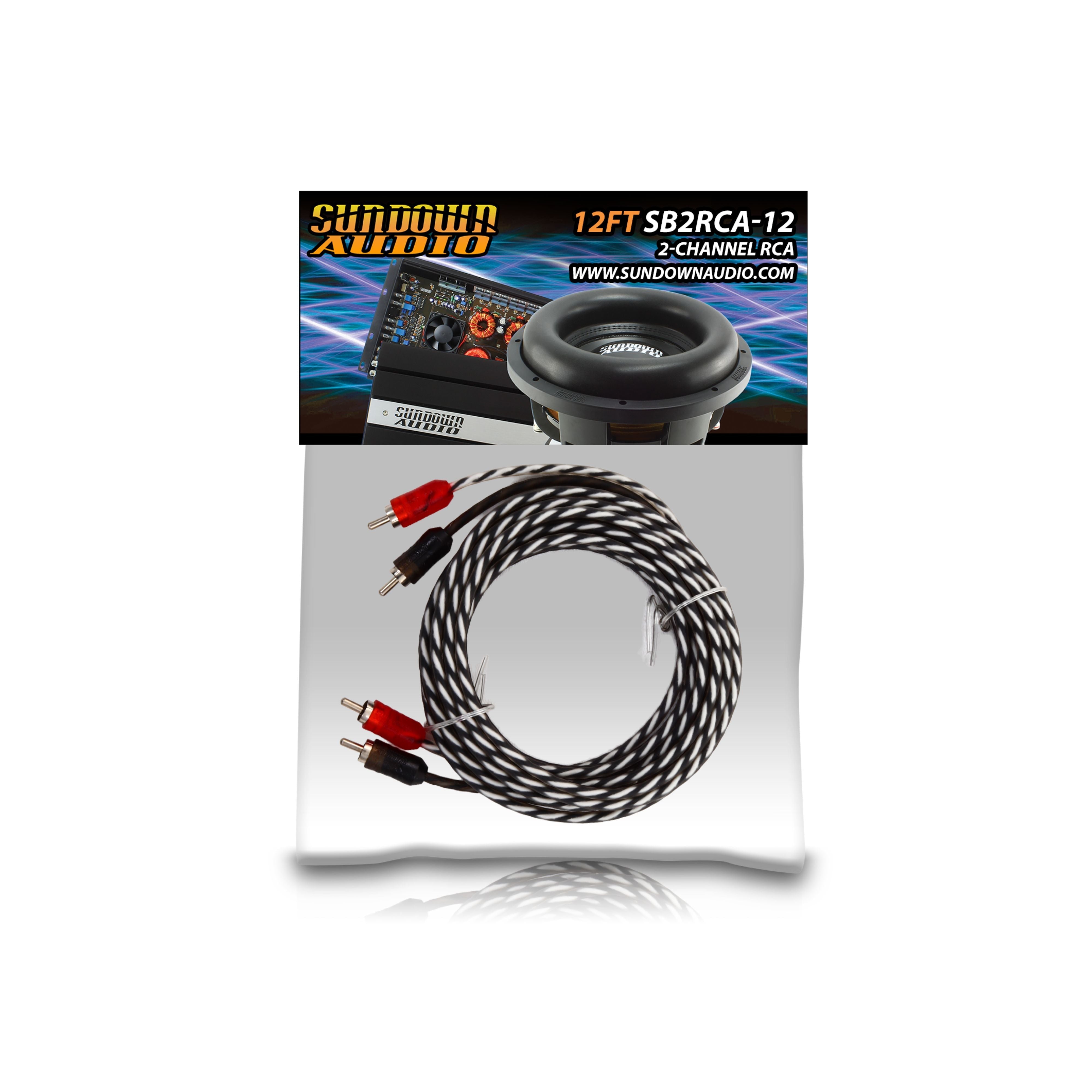 Sundown Audio 12 ft. 2 Channel Budget RCA Interconnect Cables (SB Series)