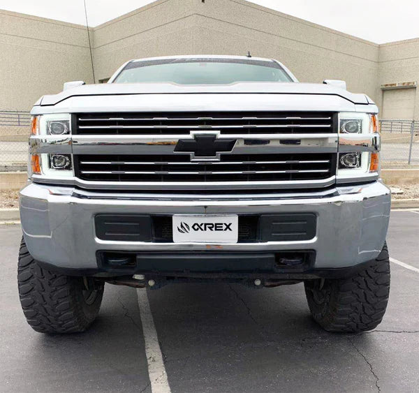 AlphaRex 15-19 Chevrolet Silverado 2500HD/3500HD PRO-Series Halogen Projector Headlights Jet Black