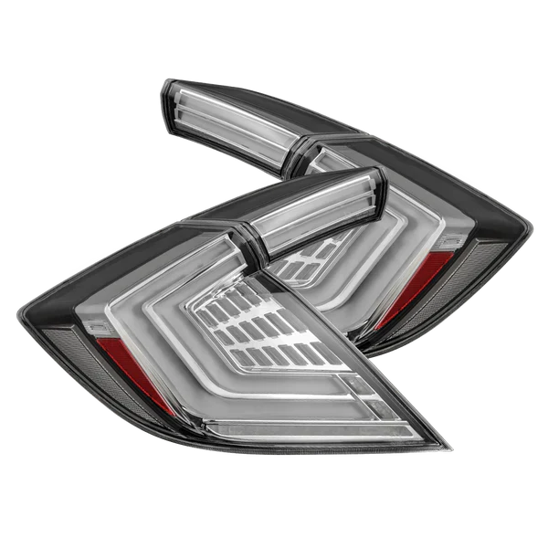 AlphaRex 16-21 Honda Civic Hatchback NOVA-Series Prismatic LED Tail Lights Clear