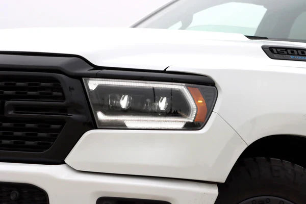 AlphaRex 19-24 Ram 1500 (MK II 2500 Style) PRO-Series Halogen Projector Headlights Alpha-Black