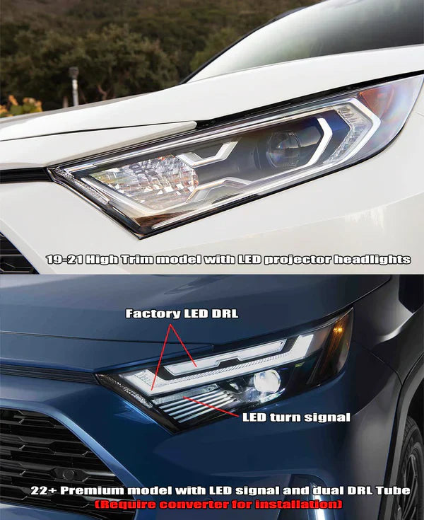 AlphaRex 19-25 Toyota RAV4 (High Trim) NOVA-Series LED Projector Headlights Black