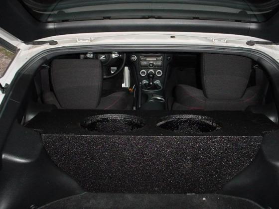 2009 and up Nissan 370Z Pro-Carpeted Subwoofer Box 2X12