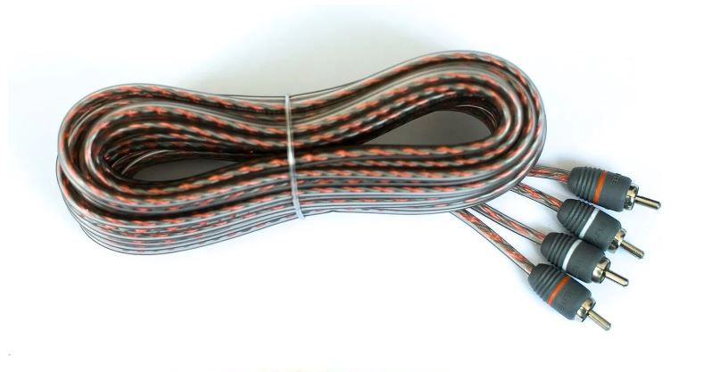 Elite Audio EA-RCA17 Standard 2-Ch RCA Cable - 17ft. Male to Male Twisted Wire Pair with Noise Reduction