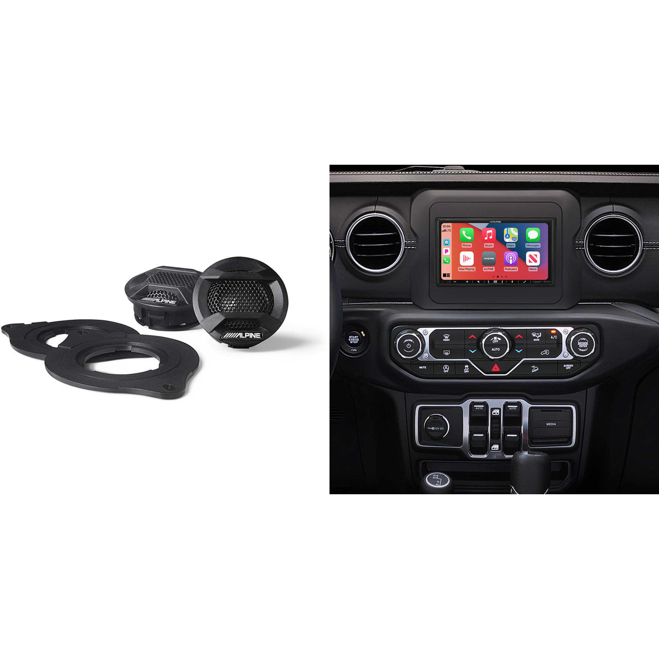 Alpine i407-WRA-JL 7in In-Dash Digital Receiver w/ SPV-10TW-WRA Compatible With Gladiator (JT) 2020+
