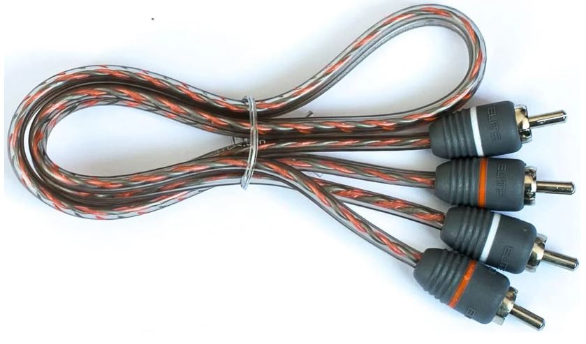 Elite Audio EA-RCA3 Standard 2-Ch RCA Cable - 3ft. Male to Male Twisted Wire Pair with Noise Reduction
