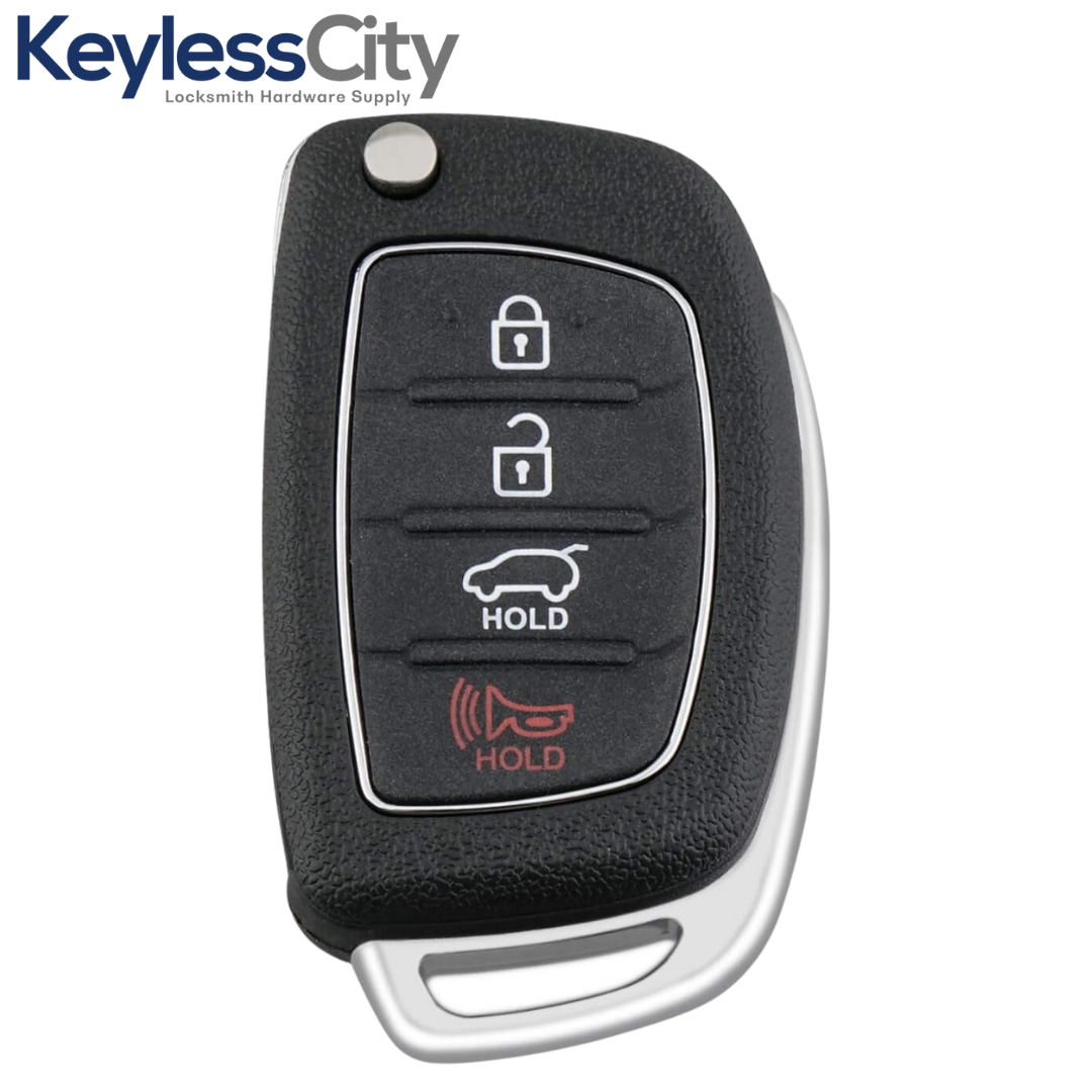 2016-2019 Hyundai Tucson / 4-Button Remote Flip Key / PN: 95430-D3010 / TQ8-RKE-4F25 / (AFTERMARKET)