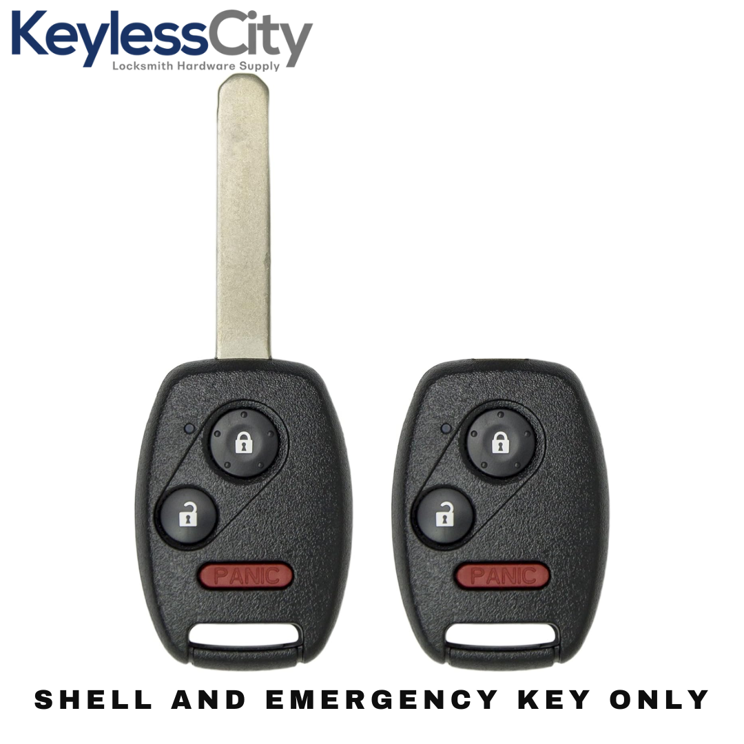 2002-2017 Honda / 3-Button Remote Head Key STRONG SHELL / HO01 / OUCG8D-380H-A, CWTWB1U545, CWTWBIU545 (AFTERMARKET)