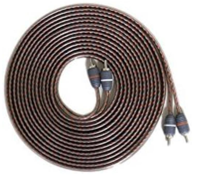 Elite Audio EA-RCA20 Standard 2-Ch RCA Cable - 20ft. Male to Male Twisted Wire Pair with Noise Reduction