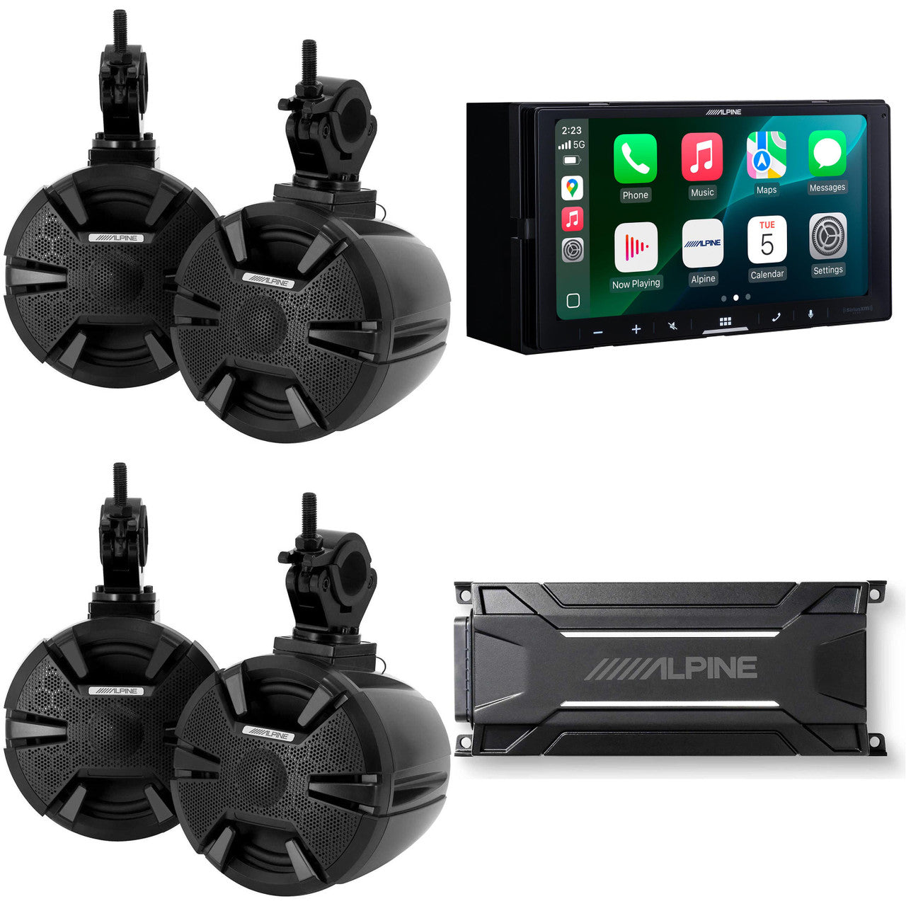 Alpine iLX-W770 Receiver w/ (2) SPV-65RGB-CAN 6.5