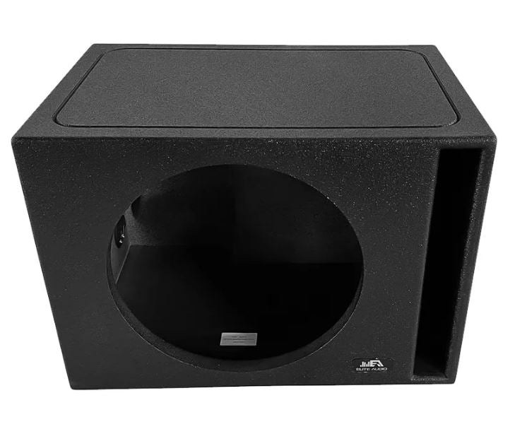 Elite Audio EBOX-BLVS15 Vented Single 15” Subwoofer Enclosure - Polyurethane Bed Liner Finish, 3/4” MDF with 1” Front Baffle, Pro-Tuned Ports, High-Current Terminals for Deep Bass & Superior Sound Quality