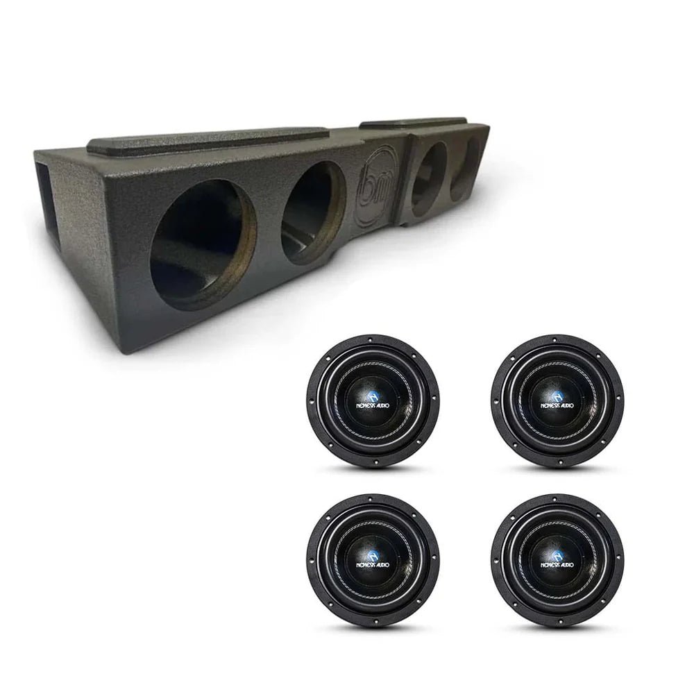 (4) Nemesis Audio NA-8M 700W RMS & Chevy Crew Cab 07-18 Quad 8