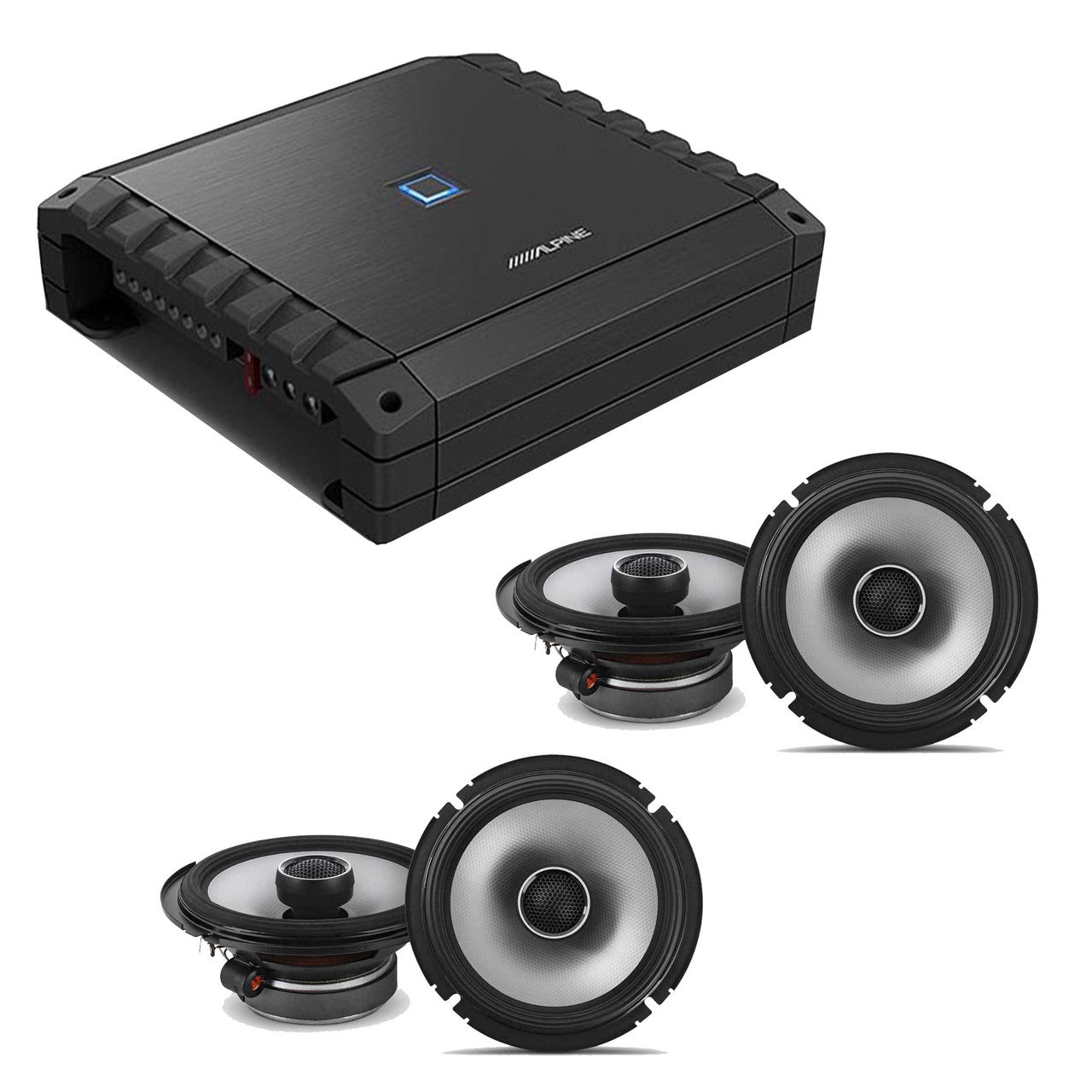 Alpine S2-A36F S-Series Class-D 4-Channel Amp w/ (2) S2-S65 S-Series 6.5