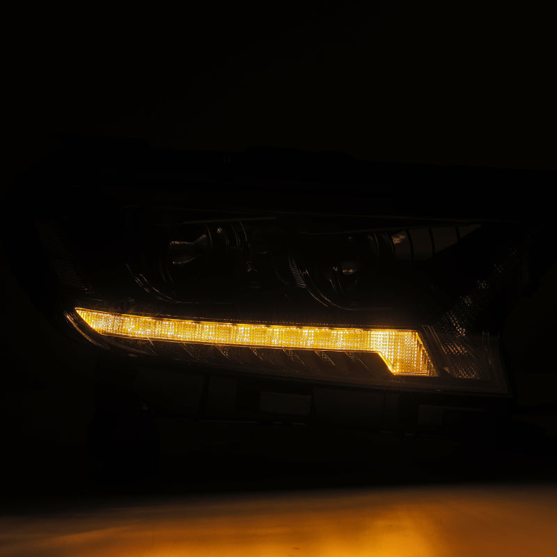 AlphaRex 19-23 Ford Ranger PRO-Series Halogen Projector Headlights Alpha-Black