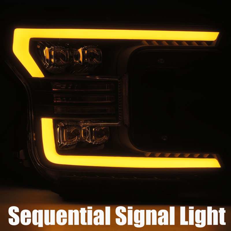 AlphaRex 18-20 Ford F150 NOVA-Series LED Projector Headlights Black