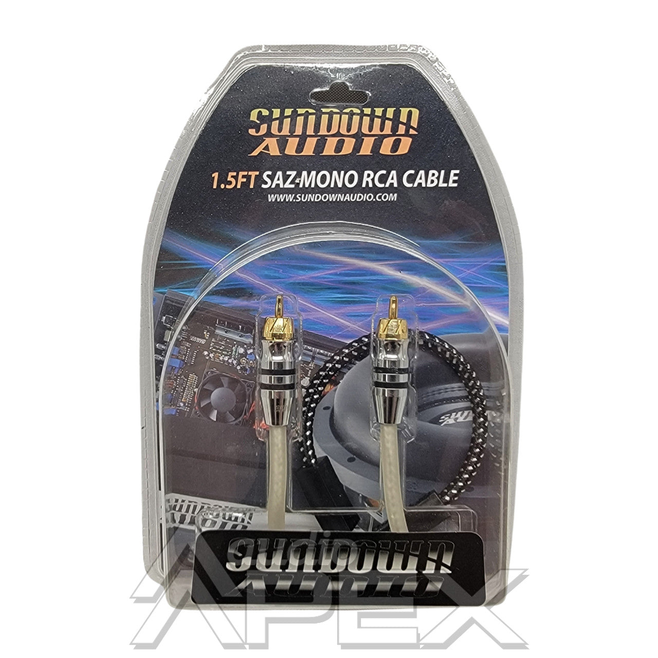 Sundown Audio 1.5 ft. Mono Channel High Quality RCA Interconnect Cables (SAZ Series)
