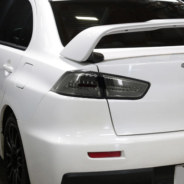 Spec-D 08-17 Mitsubishi Lancer EVO X LED Tail Lights Smoked