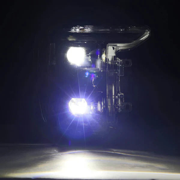 AlphaRex 21-23 Ford F150 / 21-23 Ford F150 Raptor LUXX-Series LED Projector Headlights Black