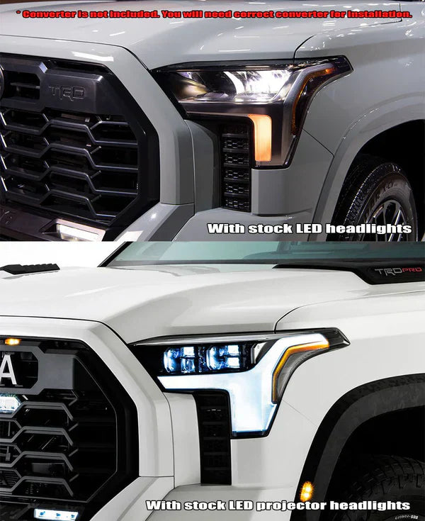 AlphaRex 22-25 Toyota Tundra/Sequoia NOVA-Series LED Projector Headlights Black