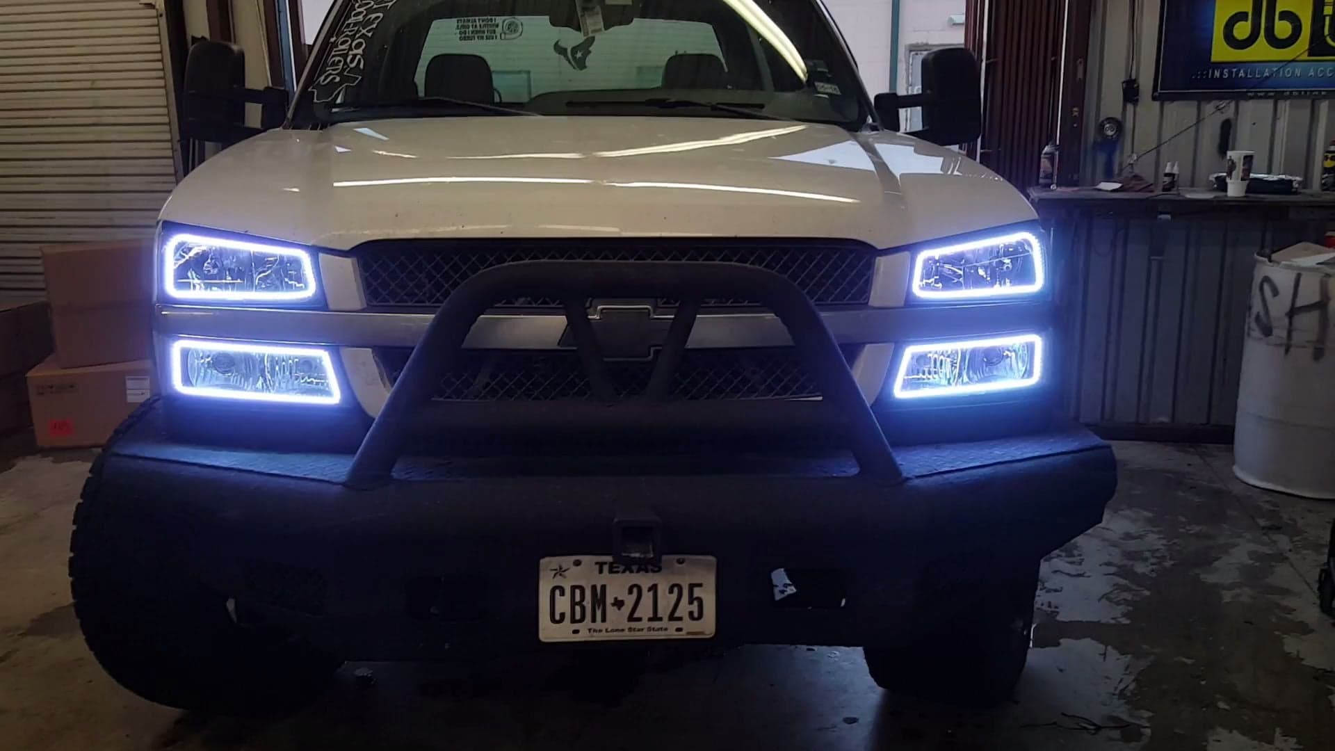 2003 - 2006 Chevy Silverado Headlights with RGB Color Changing Halos Pre-Built Headlights Assemby