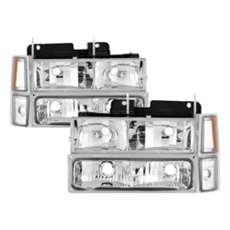 xTune Chevy Suburban 94-98 Headlights w/ Corner & Parking Lights 8pcs Chrome HD-JH-CCK88-AM-C-SET (Copy)