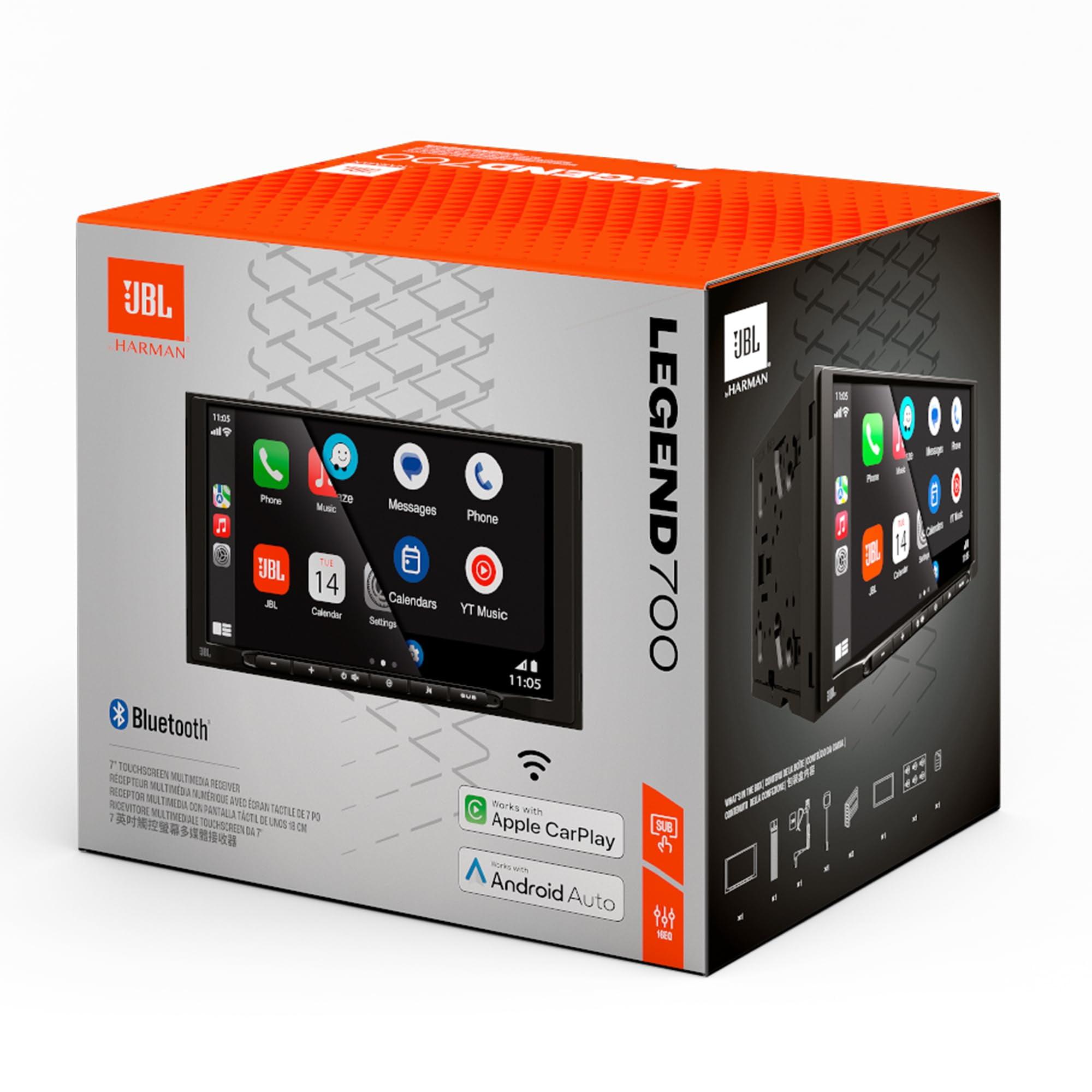 JBL Legend 700 7” Double DIN Multimedia Receiver – Wireless Apple CarPlay & Android Auto