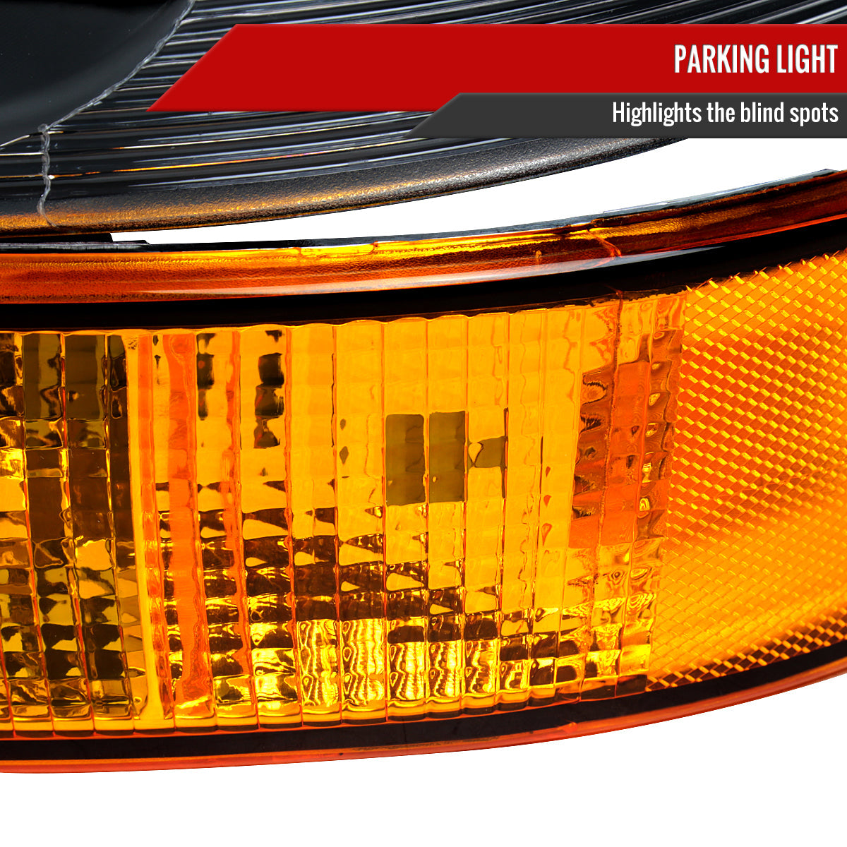 Spec-D 03-23 Express Savana Headlights OEM Style Amber Bumper