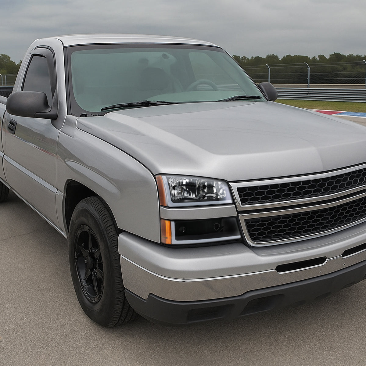 Spec-D 03-07 Silverado 02-06 Avalanche Headlights OEM Style LED Bar