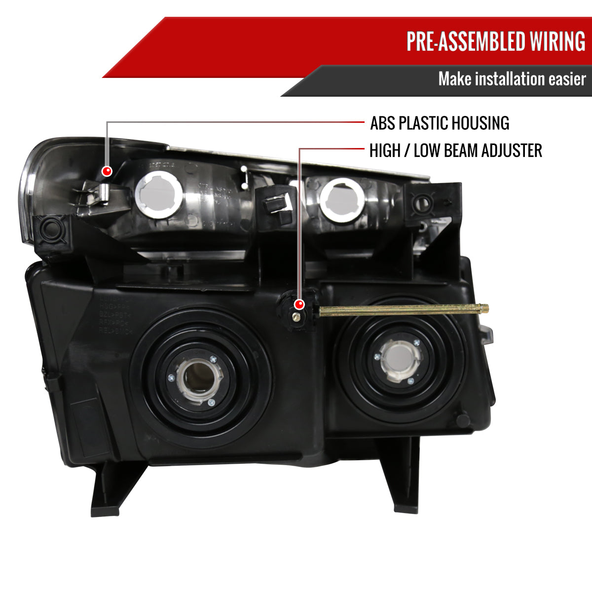 Spec-D 04-12 Colorado GMC Canyon Isuzu I-Series OE Headlights Black