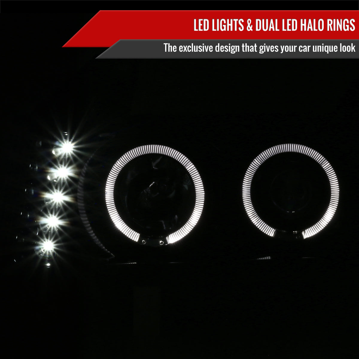Spec-D 04-12 Colorado GMC Canyon Halo Headlights/Corner Lights Black