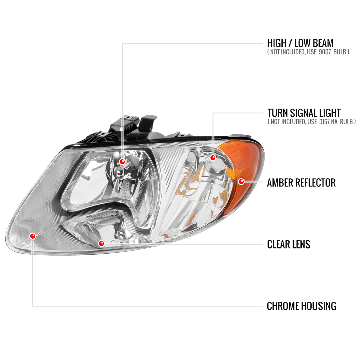 Spec-D 01-07 Dodge Caravan Chrysler Voyager/Town & Country Headlights