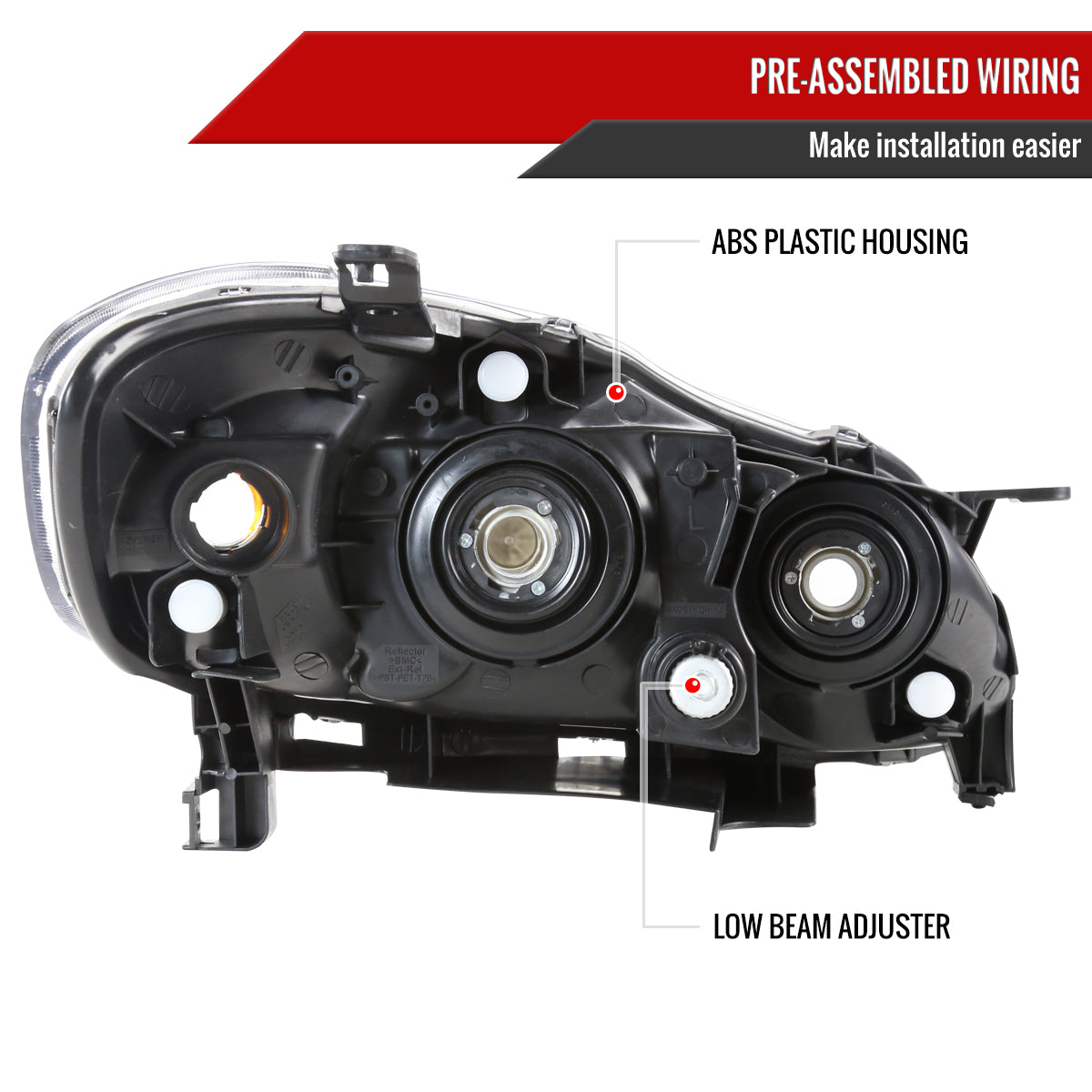 Spec-D 03-08 Toyota Corolla Headlights Dual Halo Projector Chrome