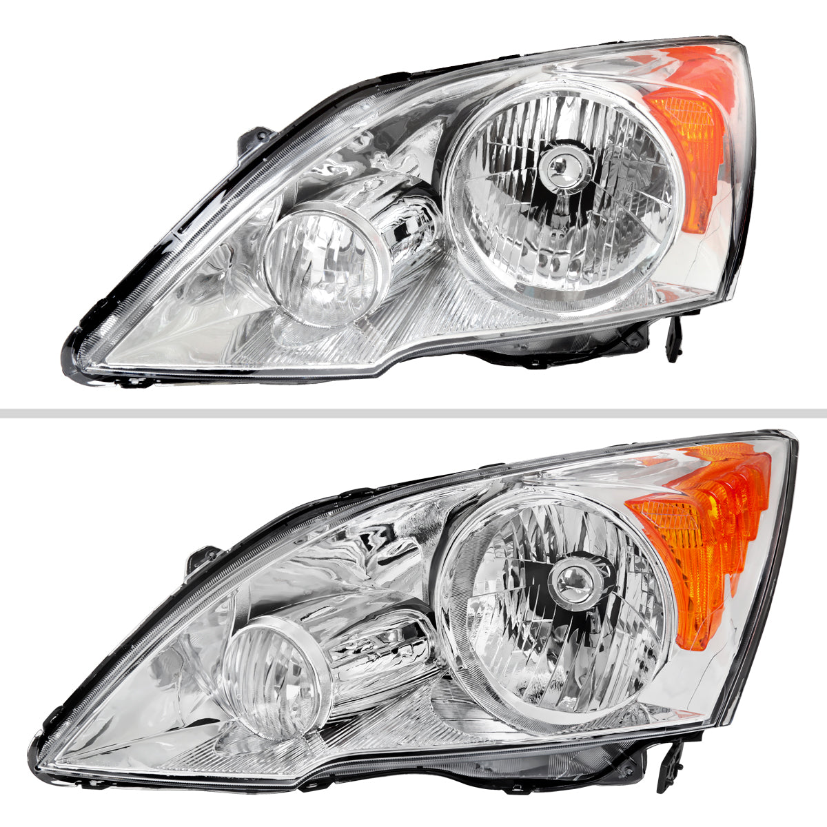 Spec-D 07-11 Honda CR-V OEM Style Headlights Chrome/Clear