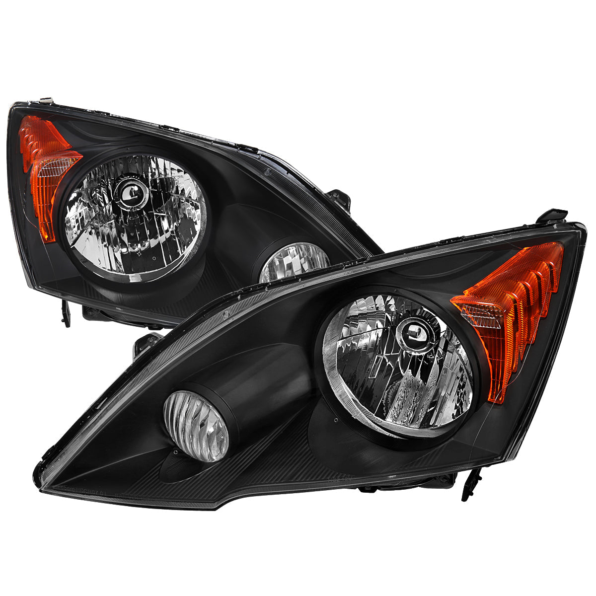 Spec-D 07-11 Honda CR-V Headlights OEM Style Matte Black/Clear