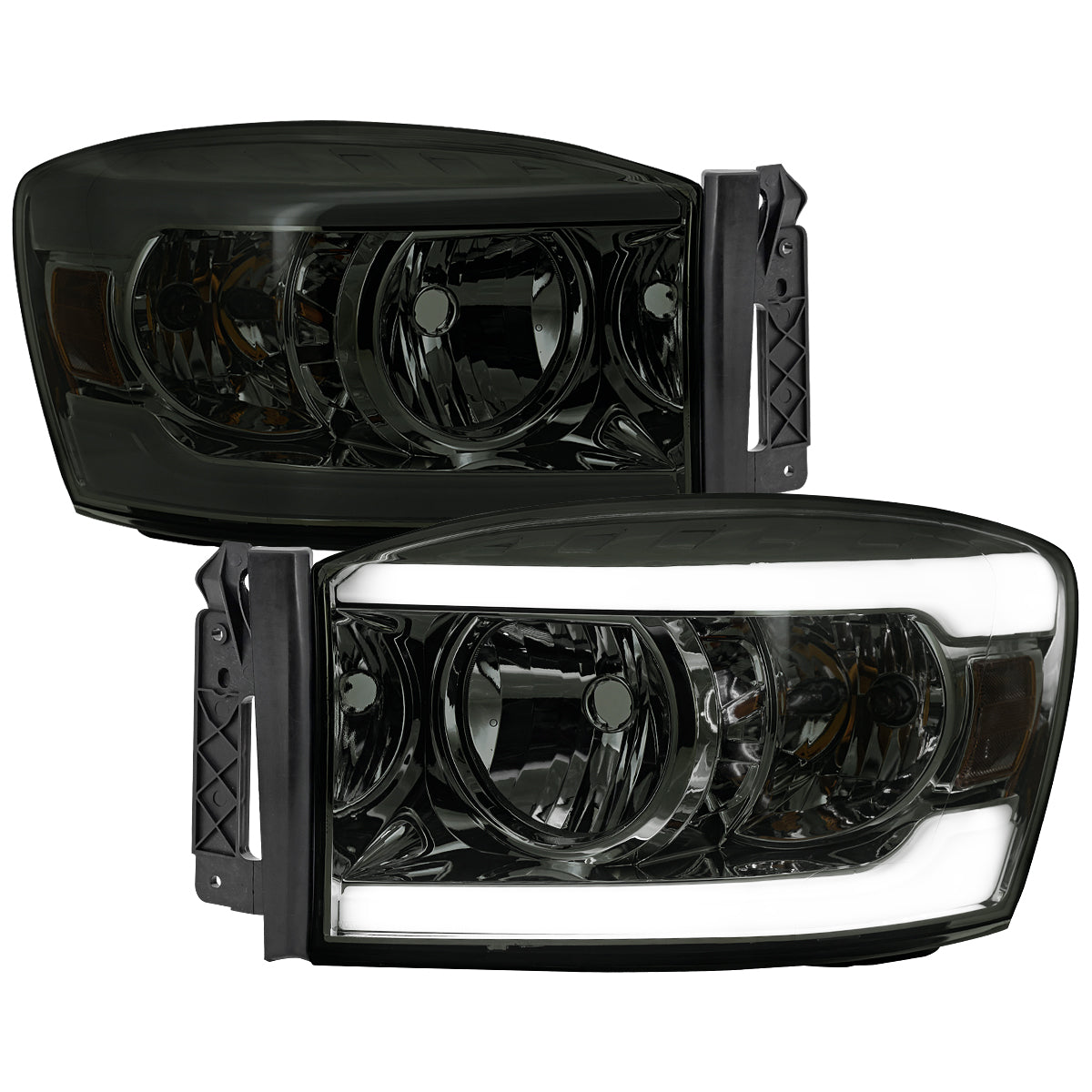 Spec-D 06-08 Ram 1500/06-09 Ram 2500 3500 Headlights Smoked