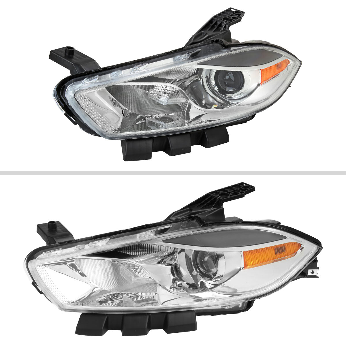 Spec-D 13-16 Dodge Dart Headlights OEM Style High/Low Beam Chrome