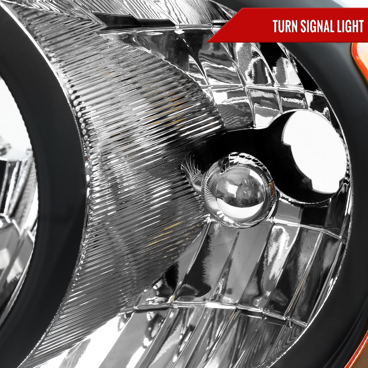 Spec-D 04-06 Dodge Durango Headlights OEM Style Black Amber
