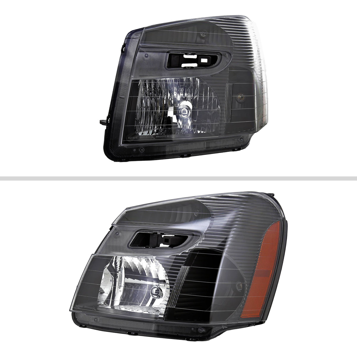 Spec-D 05-09 Chevy Equinox Headlights OEM Style Amber Reflector Black