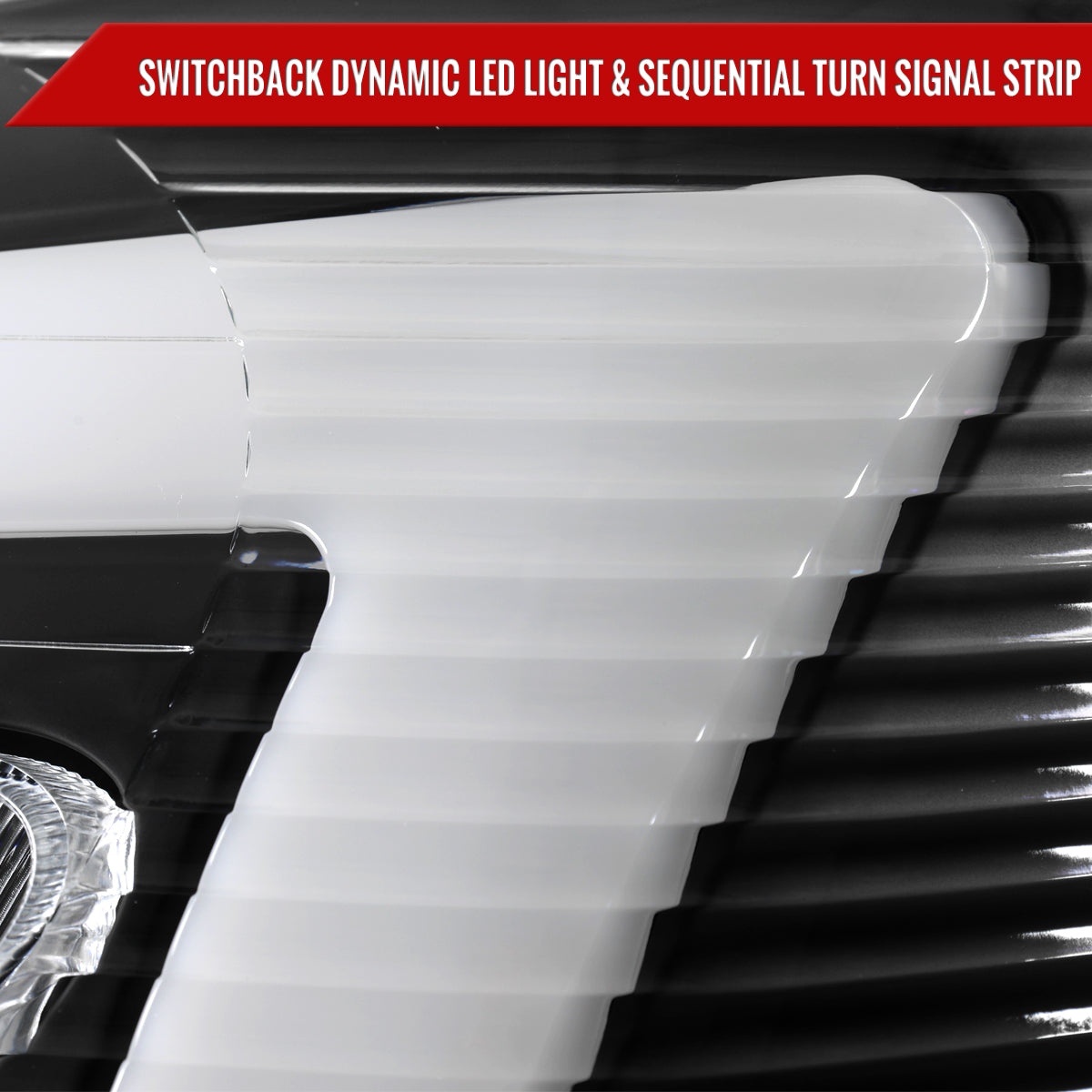 Spec-D 05-09 Equinox OEM Style with SEQ Bar Matte Headlights Black