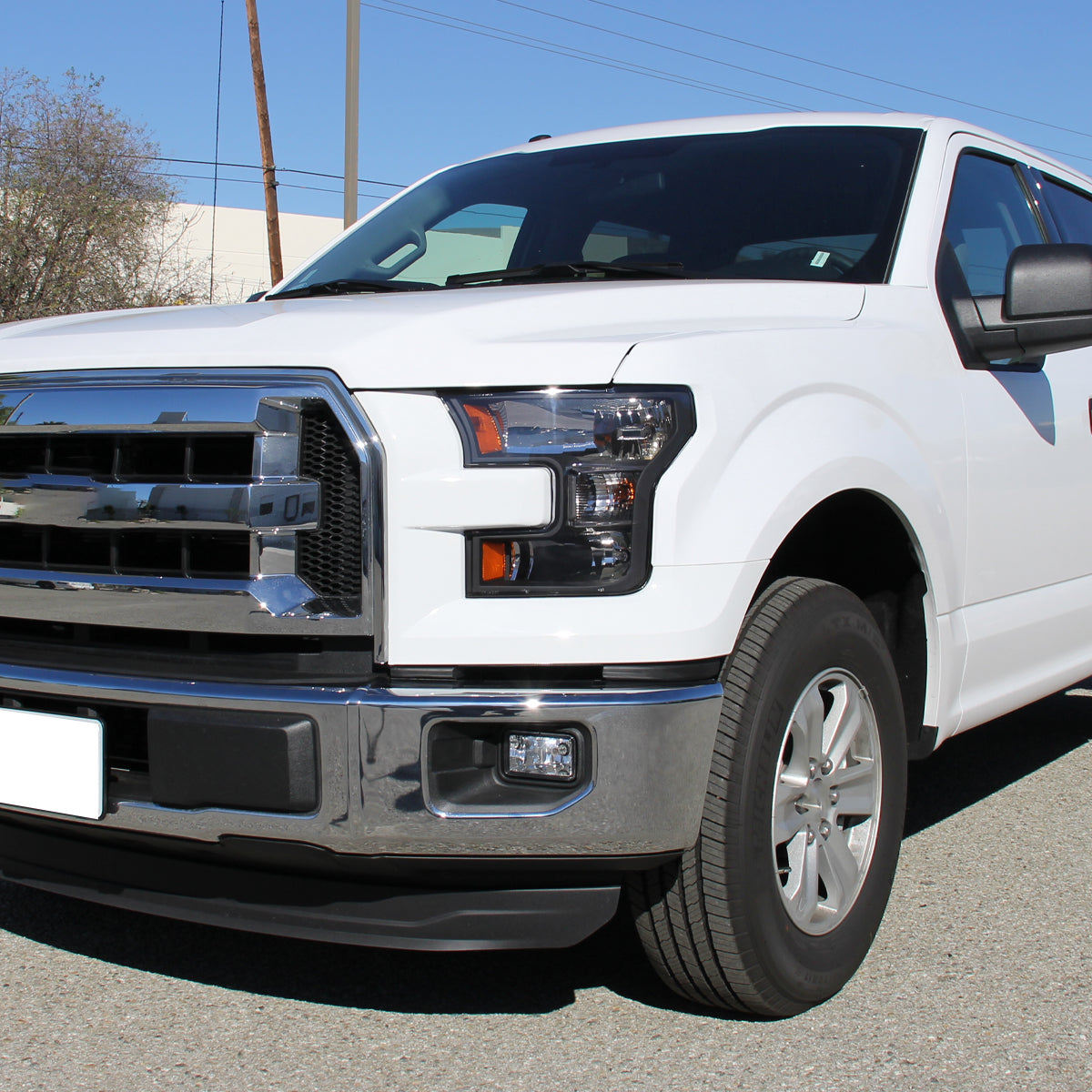 Spec-D 15-17 Ford F-150 Headlights OEM Style Replacement Black