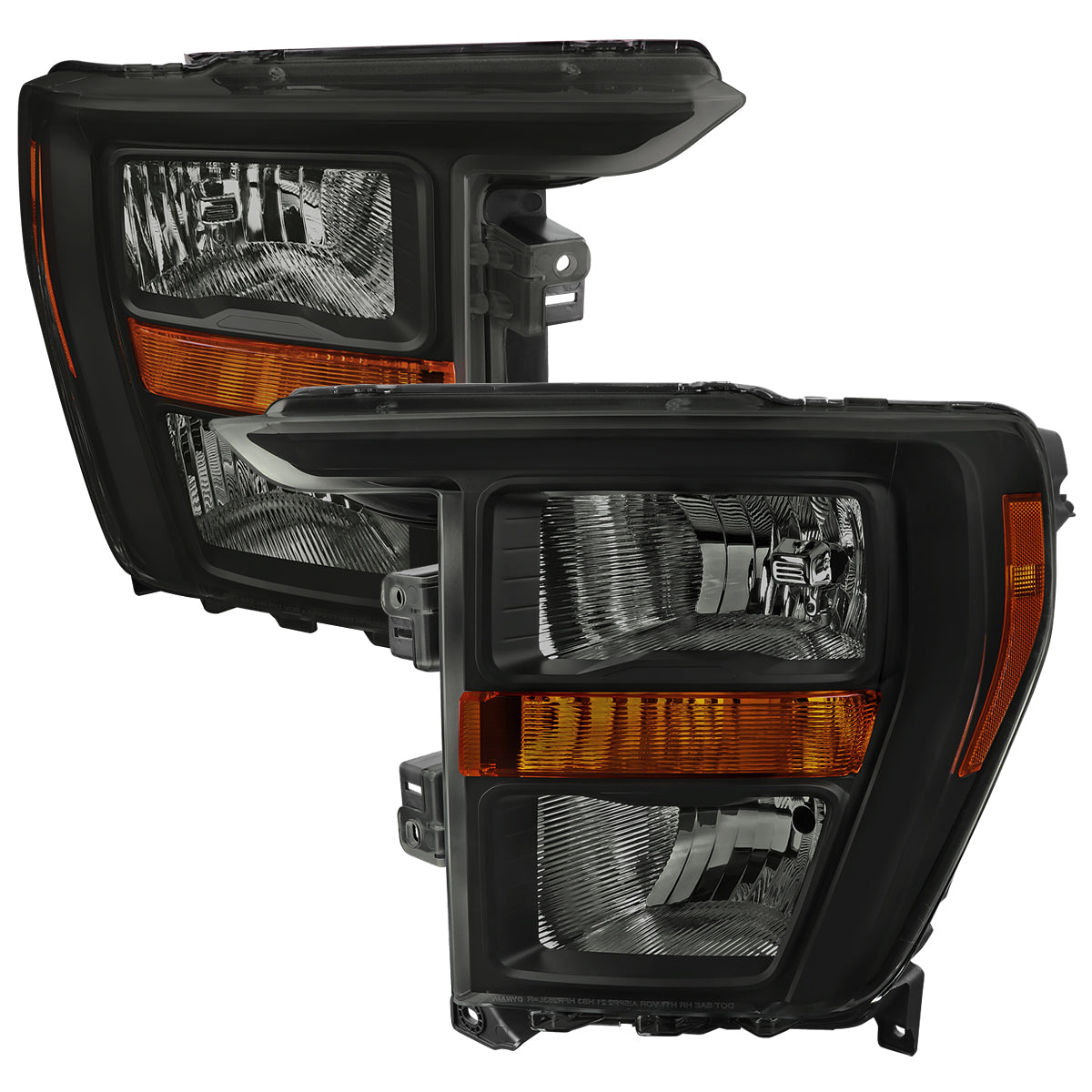 Spec-D 21-23 Ford F-150 Headlights OEM Style Black Smoked.