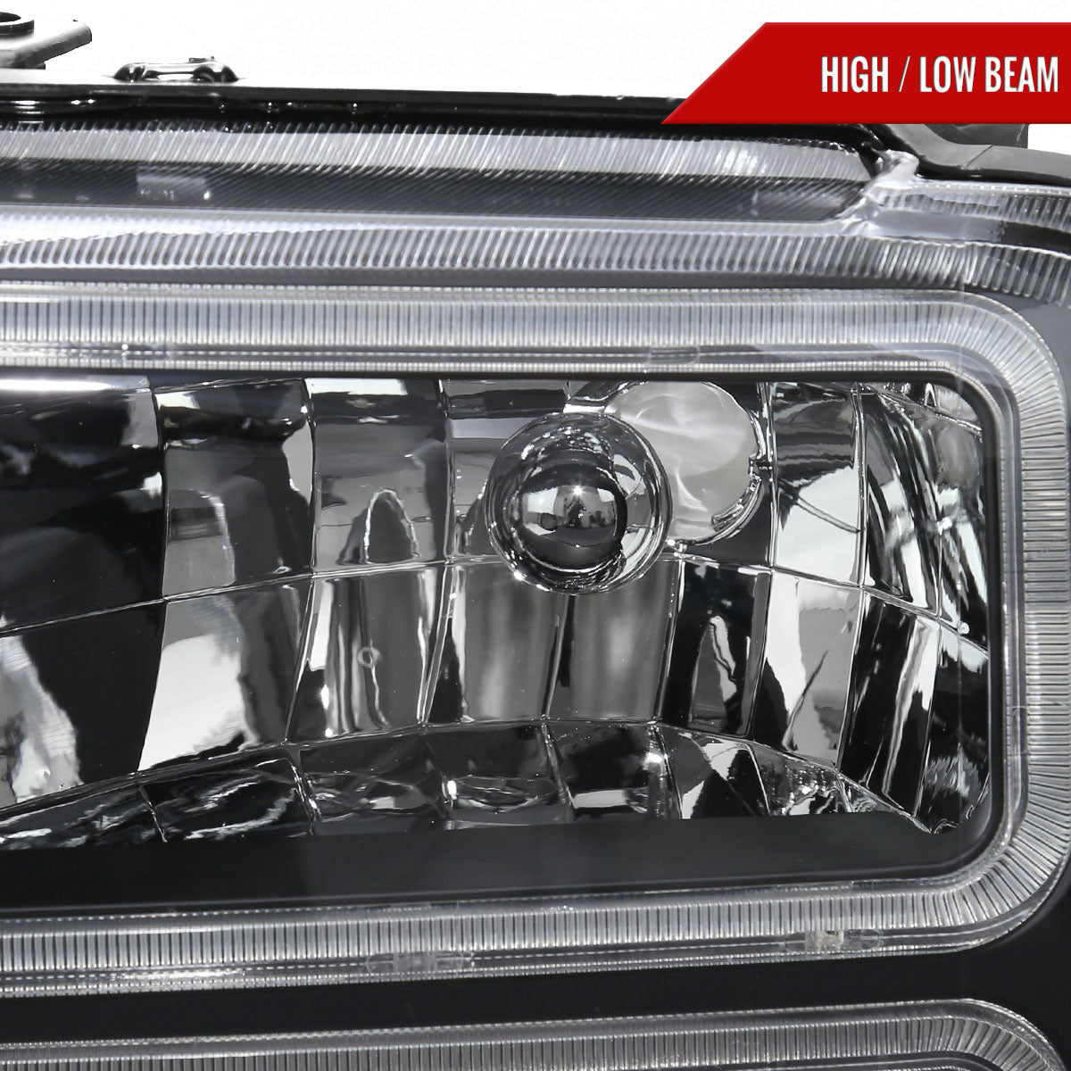 Spec-D 05-07 F250/F350/F450/F550 Super Duty Headlights OEM Style Black
