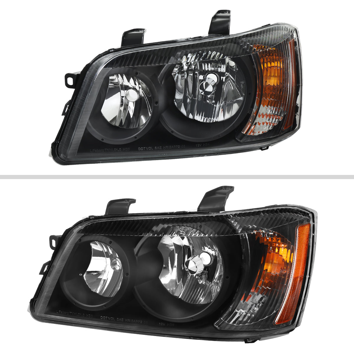 Spec-D 01-03 Highlander OEM OEM Style Headlights Black