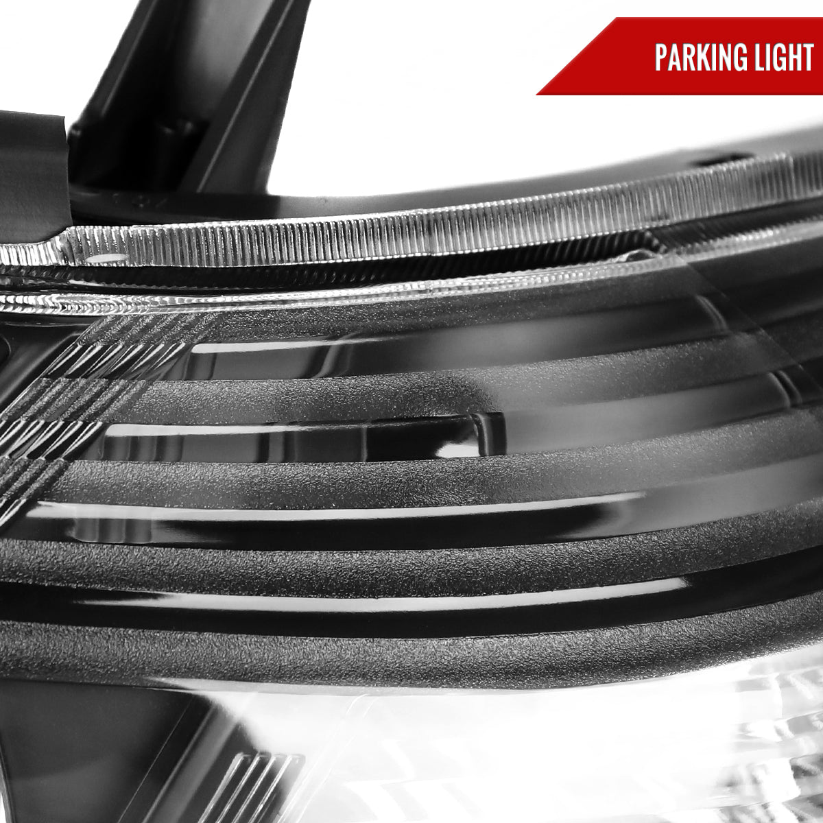 Spec-D 08-10 Toyota Highlander Headlights OEM Style Matte Black/Clear