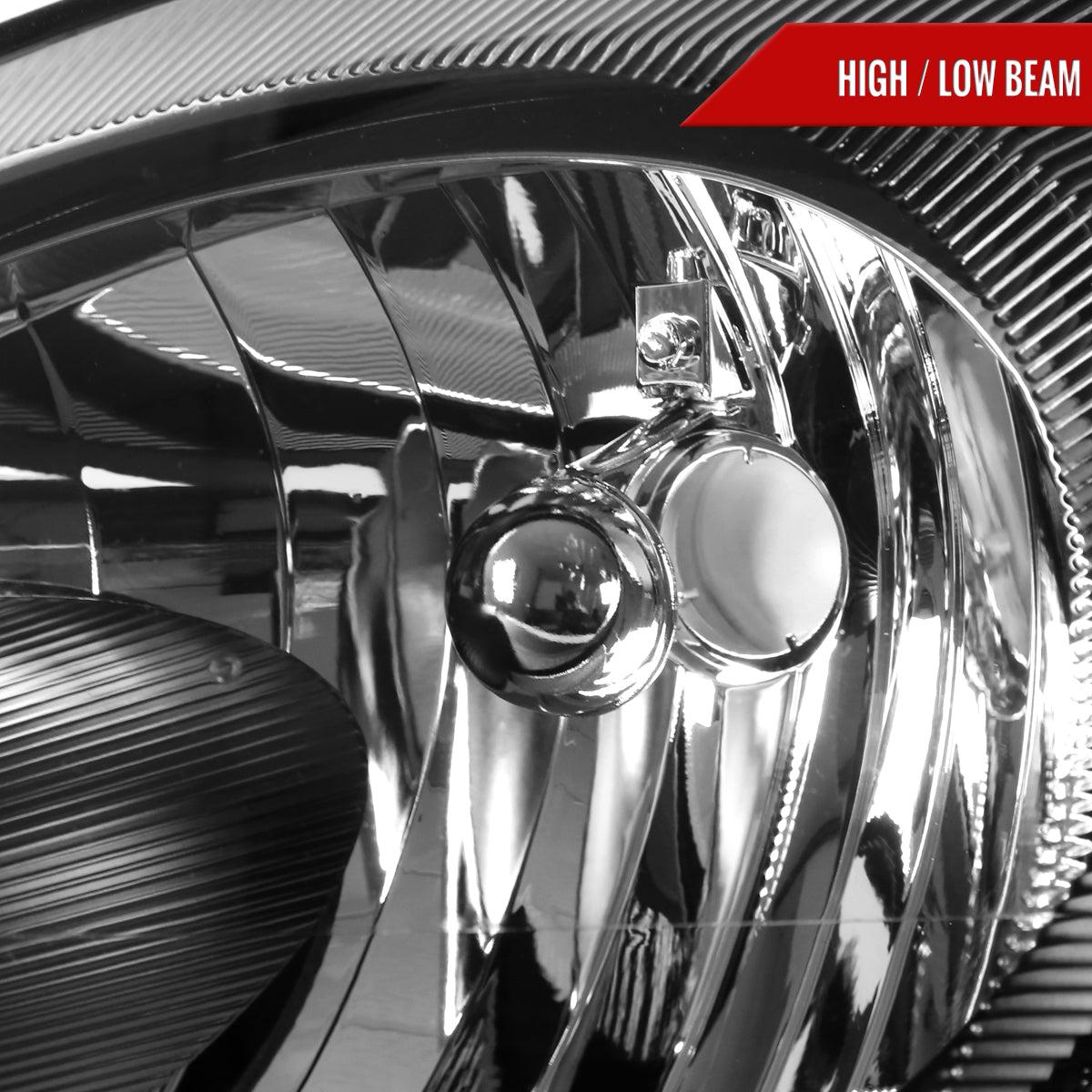 Spec-D 03-05 Dodge Neon Headlights OEM Style Matte Black/Clear